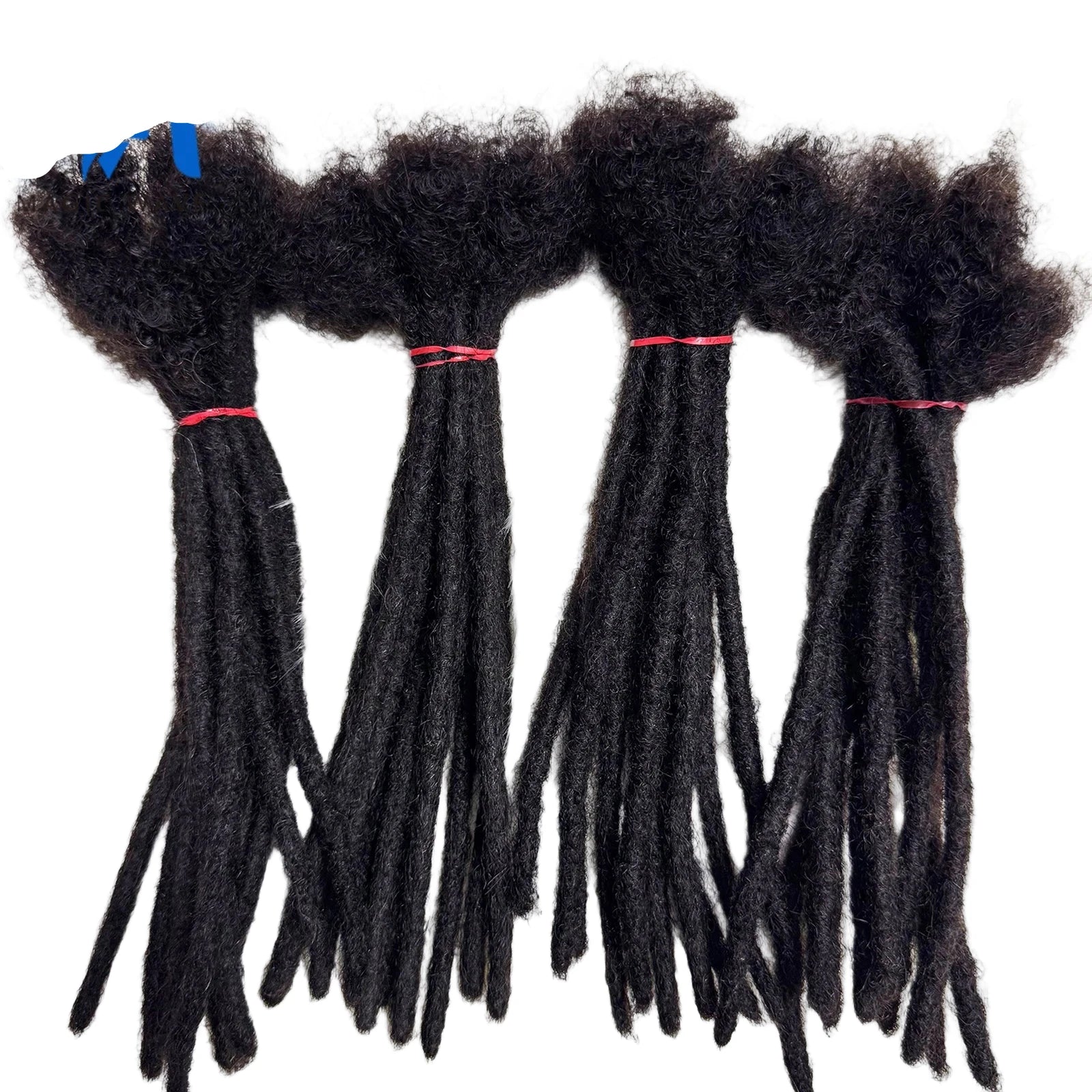 LuckeLadybug LLC human hair dreadlock extensions in black, perfect for stylish dread styles