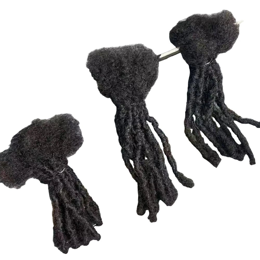 LuckeLadybug human hair dreadlock extensions in natural black for stylish and versatile looks