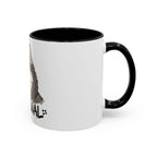 LuckeLadybug husky coffee mug with black handle and interior featuring husky dog design