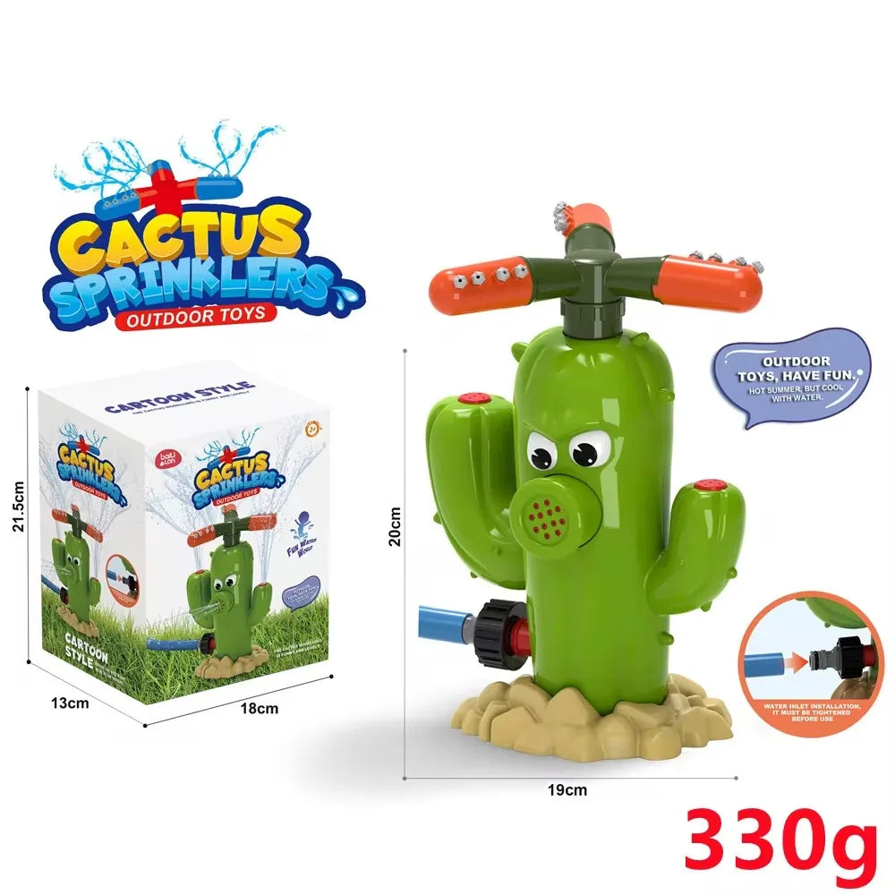 LuckeLadybug Cactus Sprinkler Toy Designed as a Fun Fire Hydrant Fire Water Sprinkler for Outdoor Play