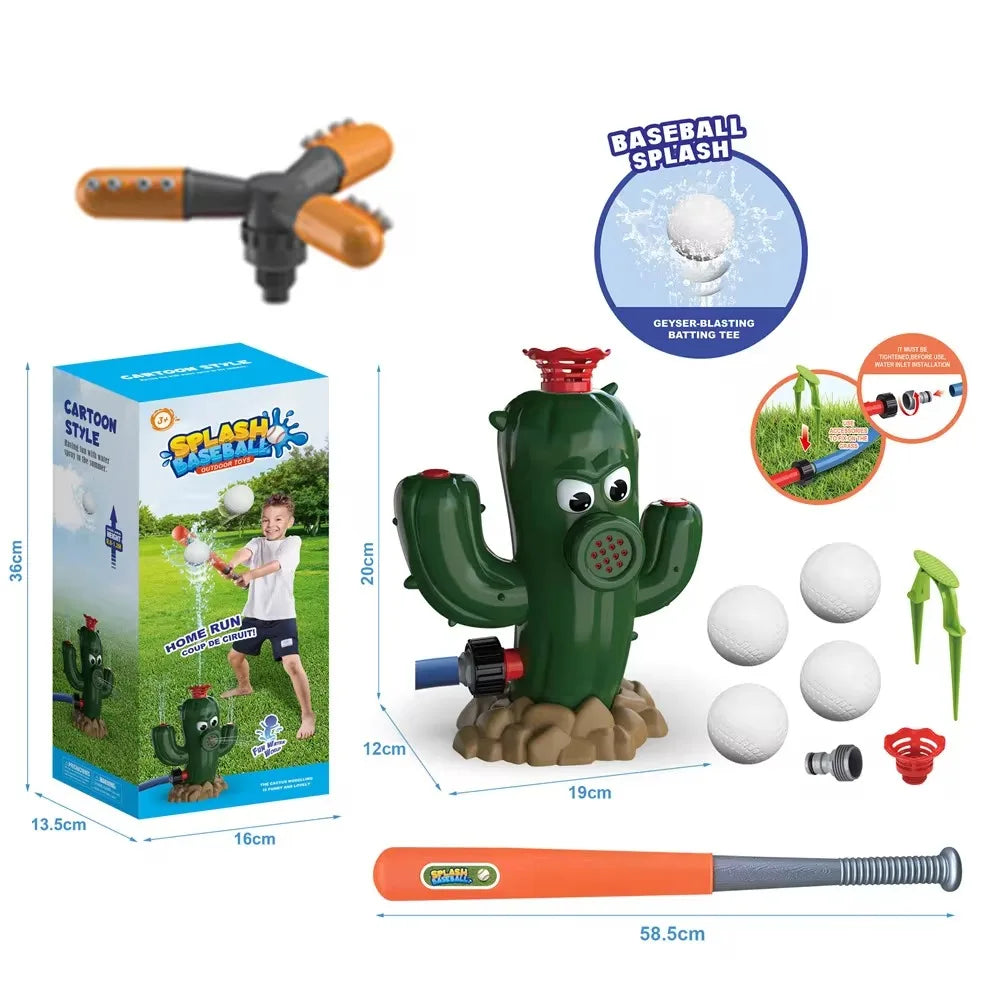 LuckeLadybug Sprinkler in Fire Hydrant Fire design with a fun cactus shape for summer play
