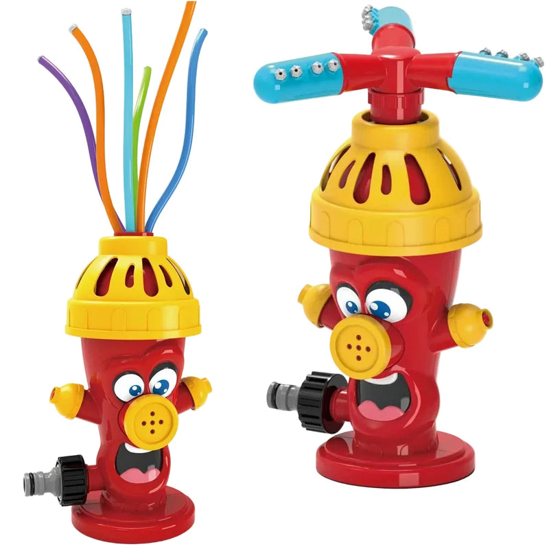 LuckeLadybug Fire Hydrant Sprinkler with Colorful Water Spray for Kids Outdoor Fun