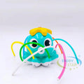 LuckeLadybug Sprinkler in the shape of a blue octopus with colorful water jets for fun summer play, featuring fire hydrant fire