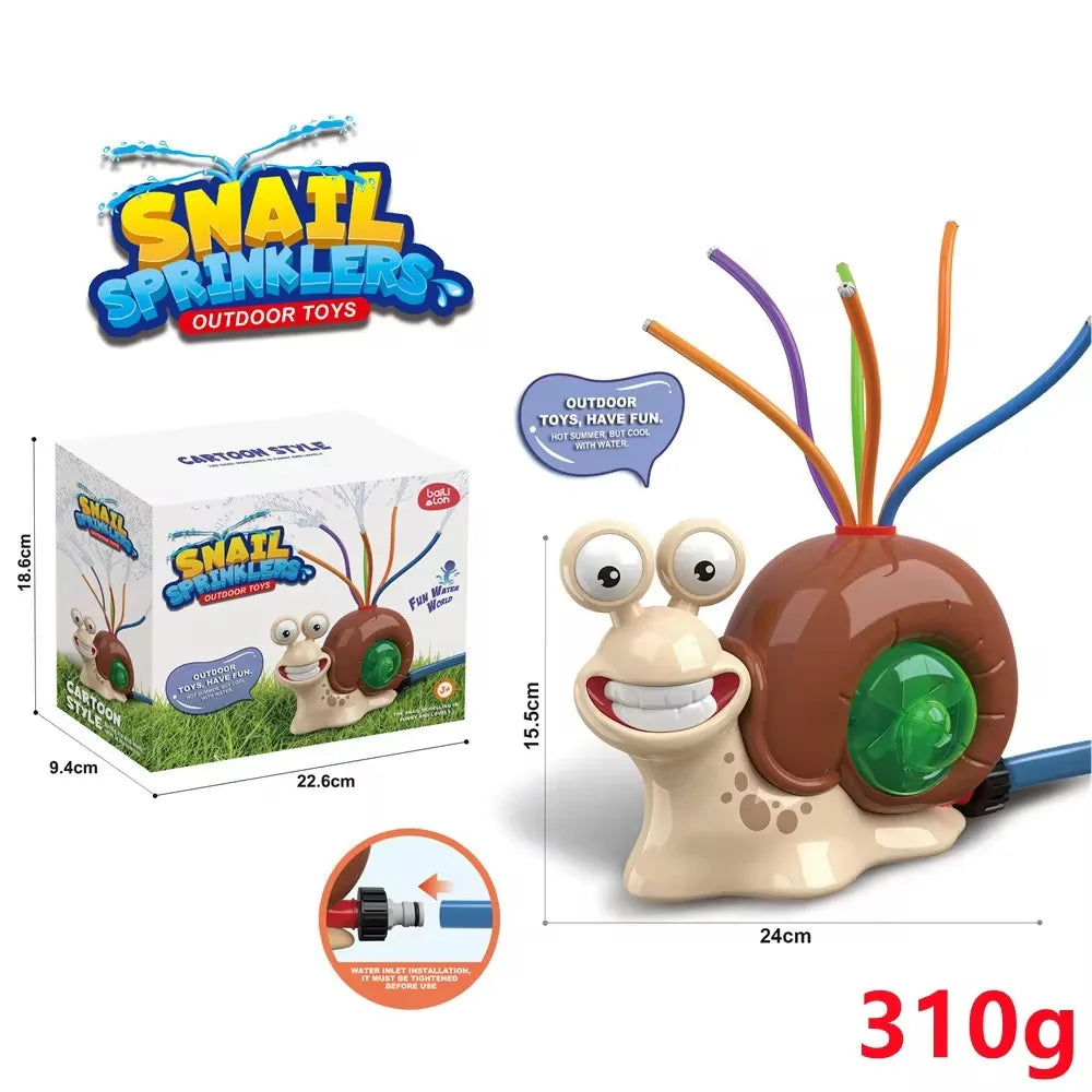 LuckeLadybug Snail Sprinkler Toy for Kids with Colorful Tubes for Fire Hydrant Fire Fun