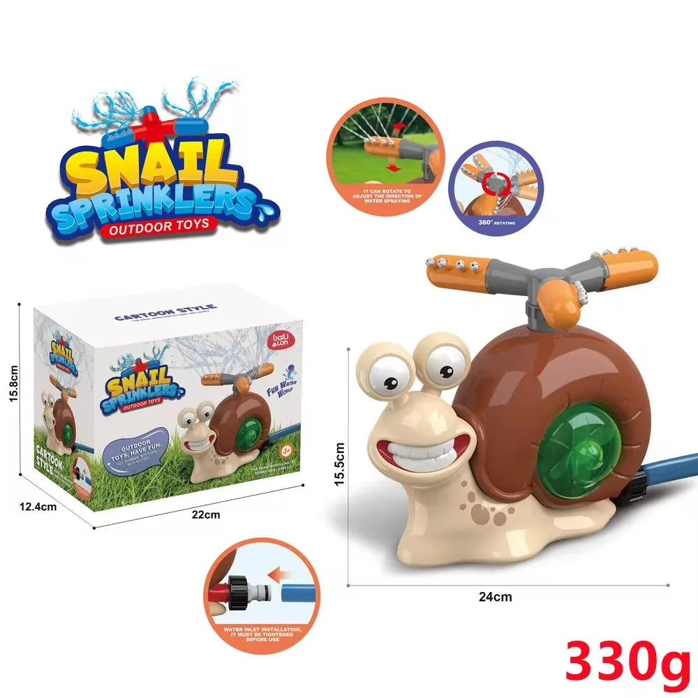 LuckeLadybug Snail Sprinkler Toy for Kids with Rotating Sprinkler Arm for Fun Fire Hydrant Fire Play