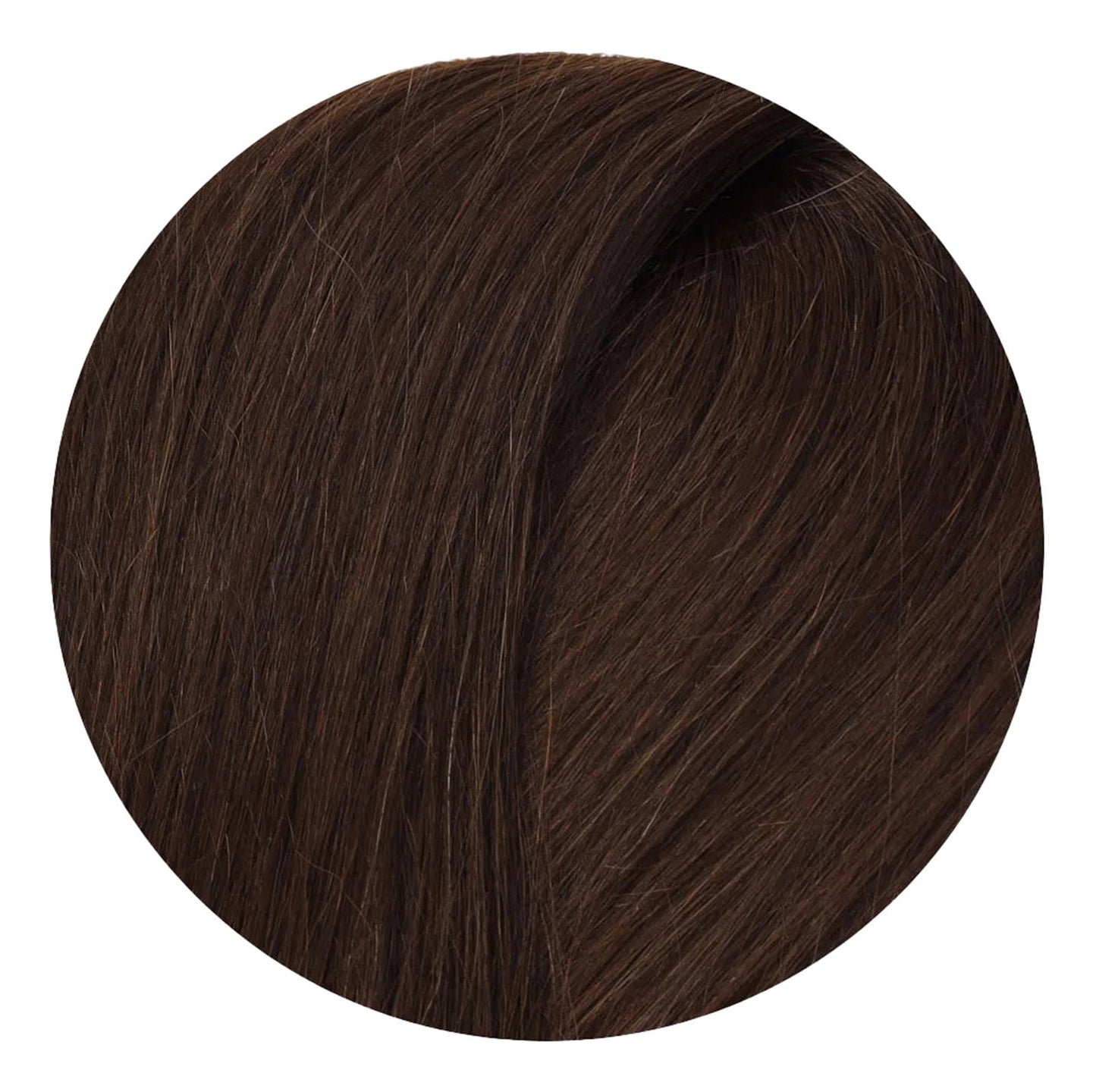 Soft and silky long straight i tip human hair extensions in dark brown color