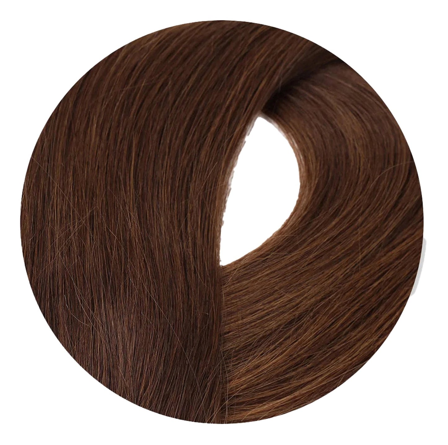Smooth Long Straight Hair in Medium Brown Color for I Tip Human Hair Extensions