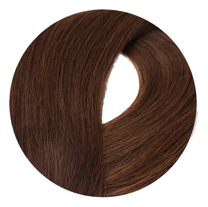 Smooth Long Straight Hair in Medium Brown Color for I Tip Human Hair Extensions