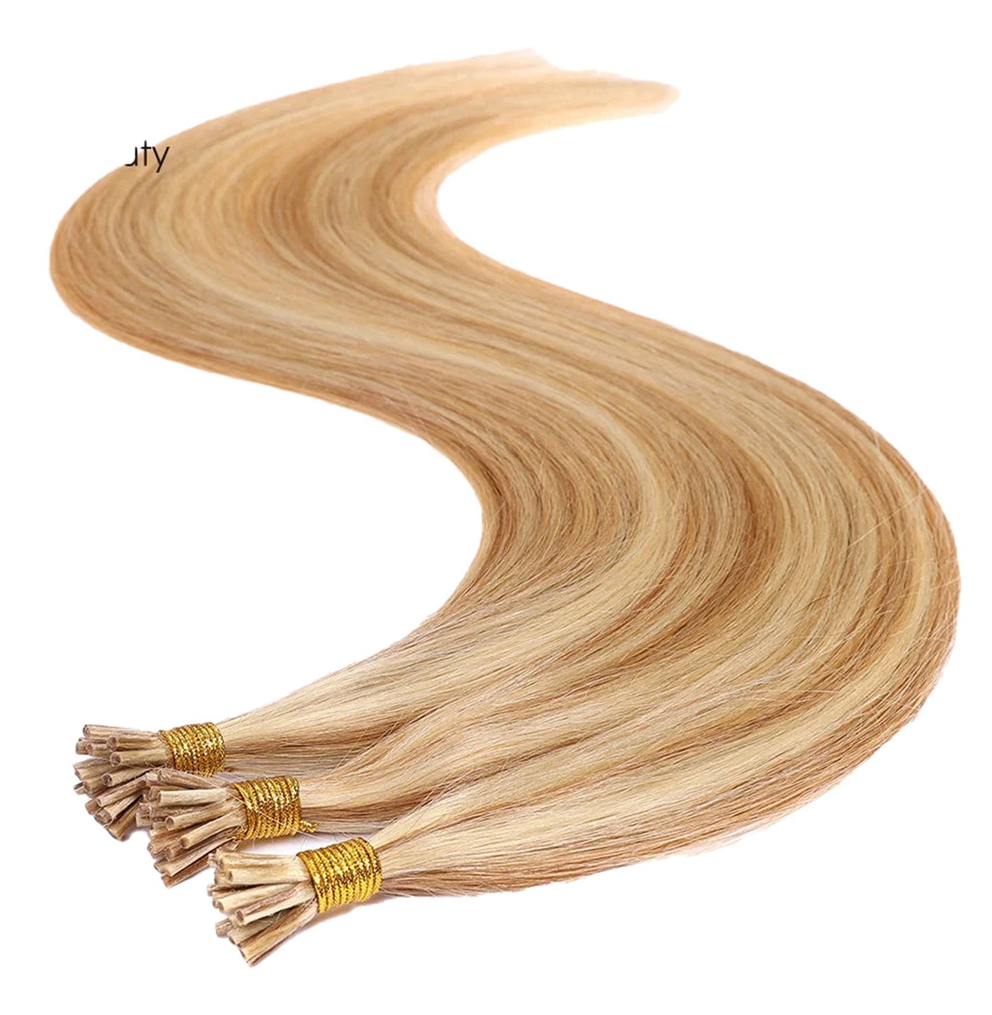 I tip human hair extensions in long straight style, perfect for adding length and volume to natural hair