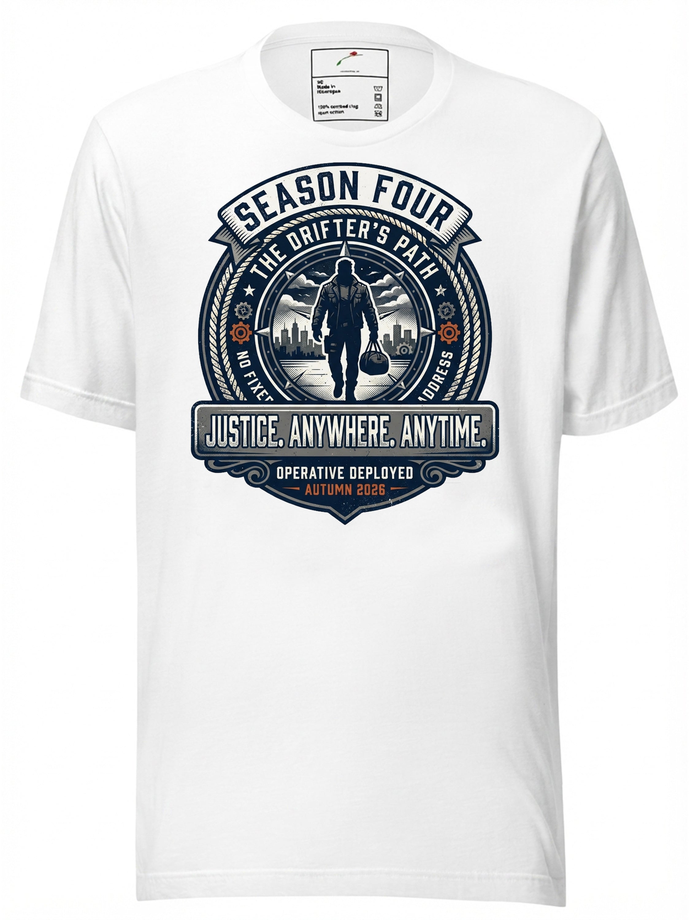 LuckeLadybug LLC White T-Shirt featuring Invincible Season 4 Release Date with bold graphic design