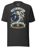 LuckeLadybug LLC Dark T-Shirt featuring Storm vs Liberty design for Iowa Hawkeyes basketball women's fans