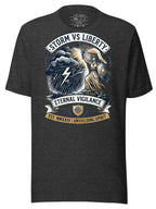 LuckeLadybug LLC Dark T-Shirt featuring Storm vs Liberty design for Iowa Hawkeyes basketball women's fans