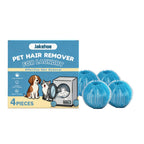 LuckeLadybug LLC laundry dryer balls in blue, designed for effective pet hair removal in laundry