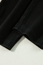 Black leggings from LuckeLAdybug LLC featuring a stylish design, resembling jeans with high waist