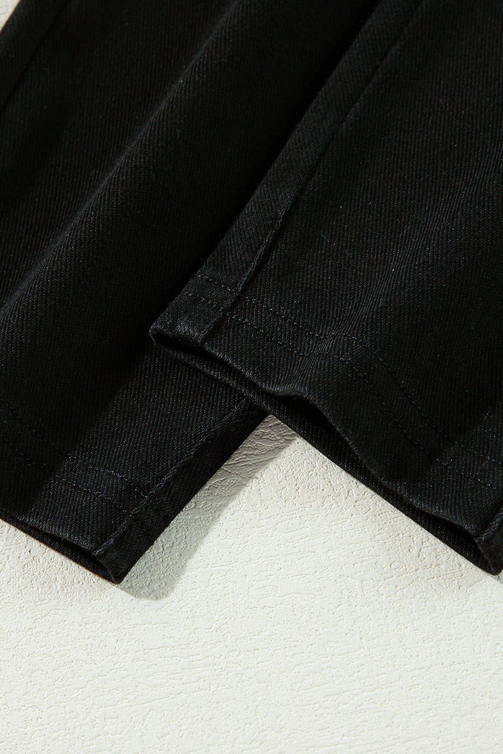 Black leggings from LuckeLAdybug LLC featuring a stylish design, resembling jeans with high waist