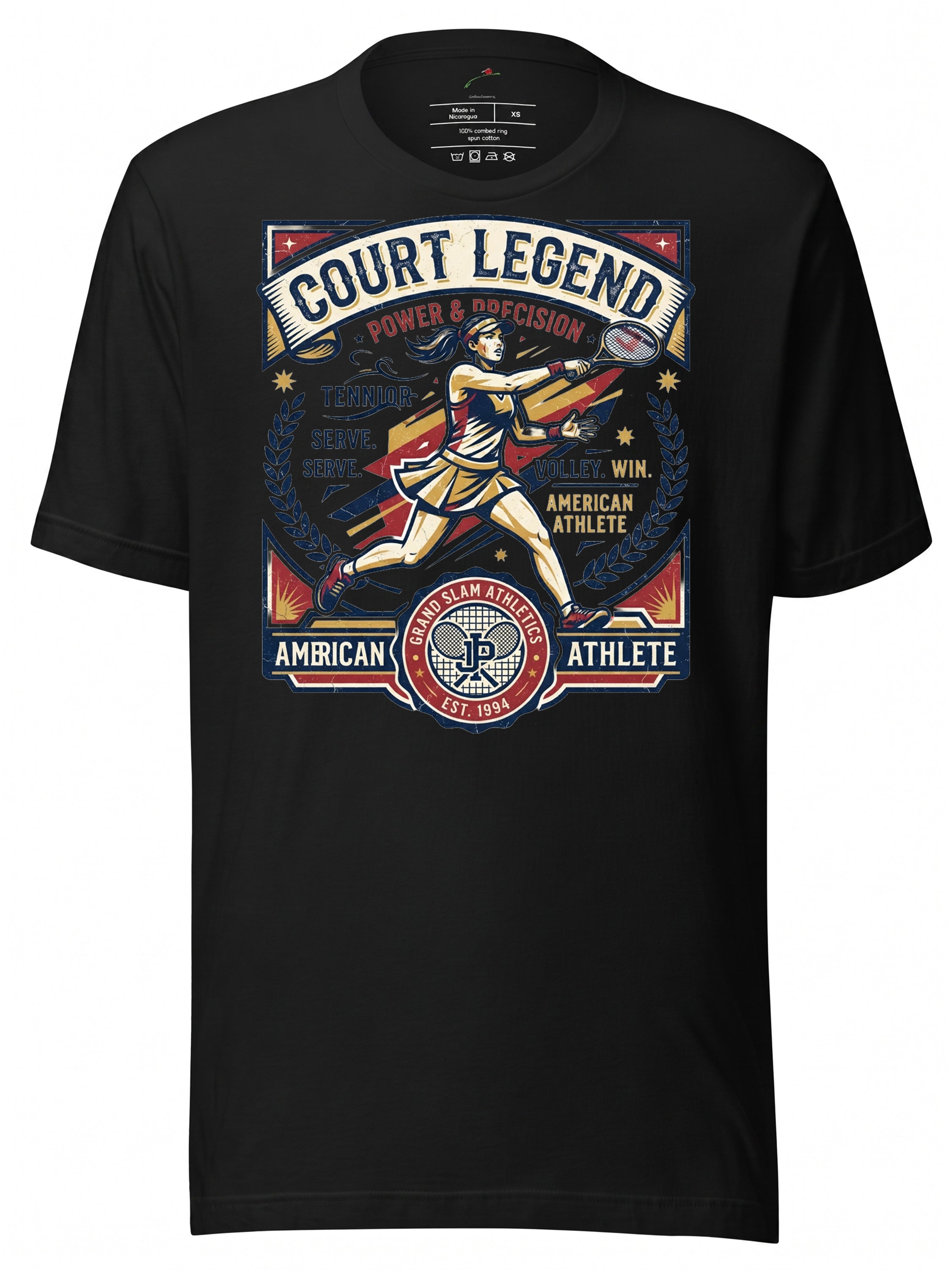 LuckeLadybug LLC Court Legend T-Shirt featuring Jessica Pegula design for American athletes