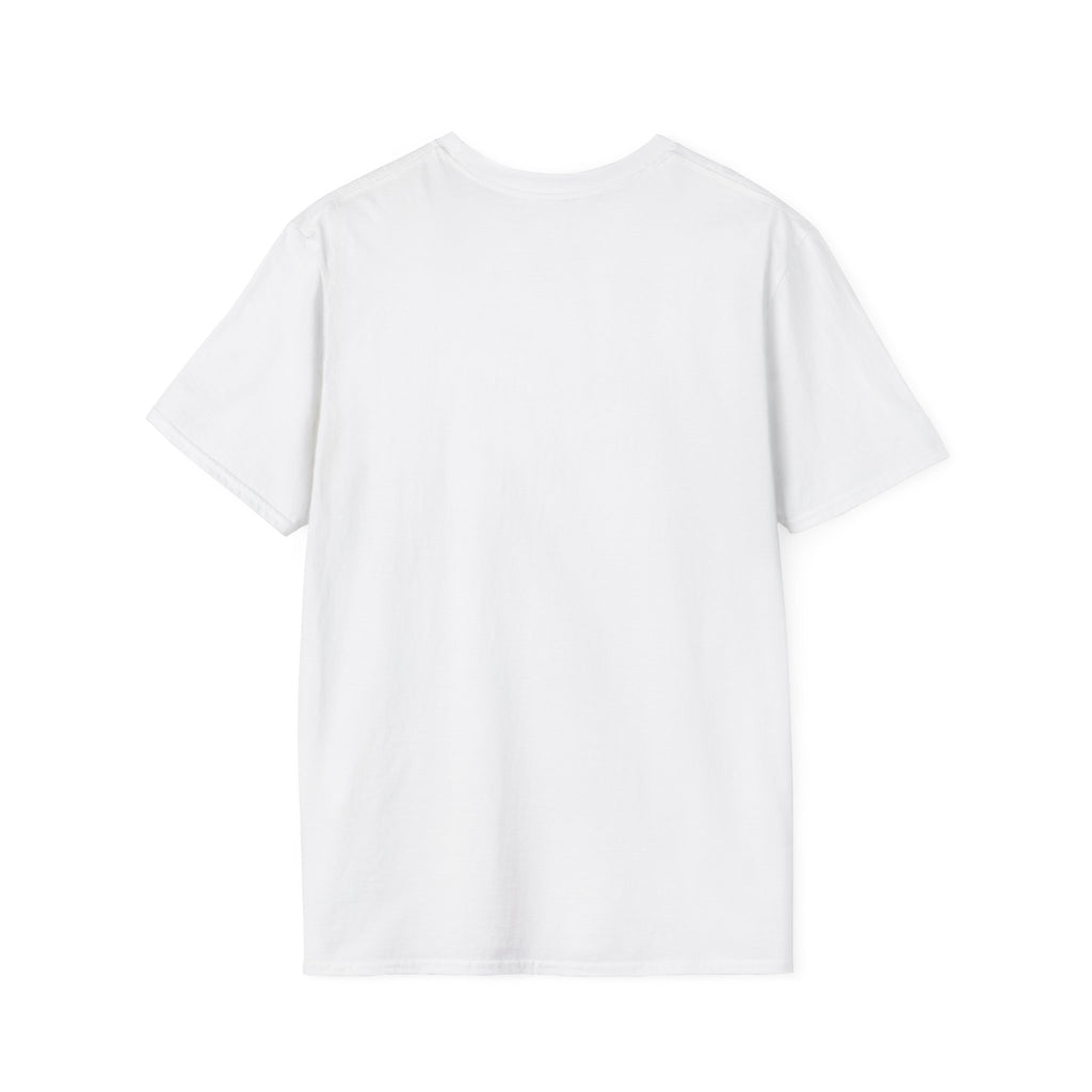 Back view of plain white Jesus is Love t-shirt by Printify with short sleeves and crew neck