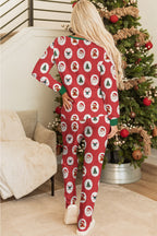 LuckeLadybug LLC holiday jogger pants baggy with festive Christmas patterns for cozy winter wear