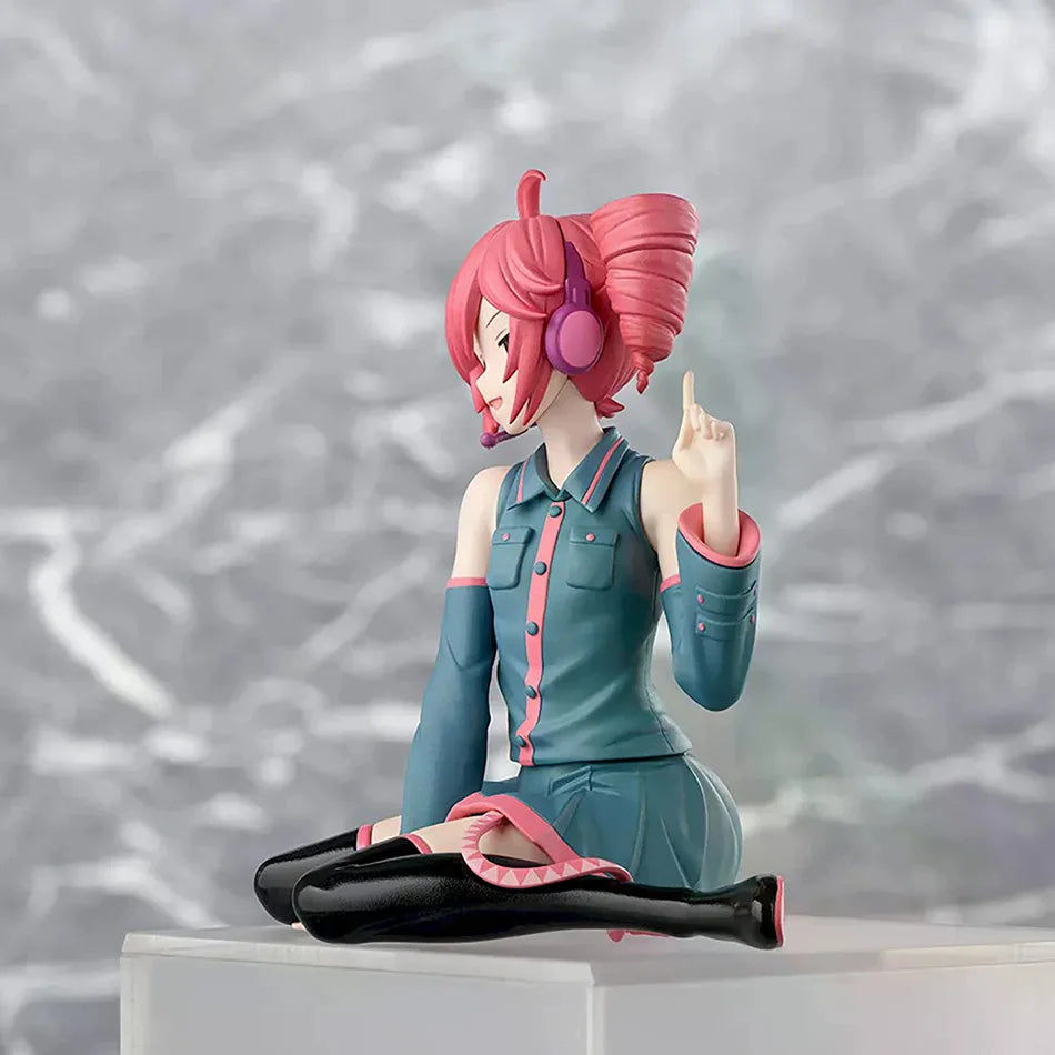 Kasane Teto figurine by LuckeLadybug LLC, featuring a character with pink hair and stylish outfit