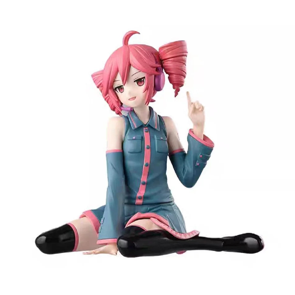 Kasane Teto Figurine in Blue and Pink Outfit with Stylish Pose for Collectors