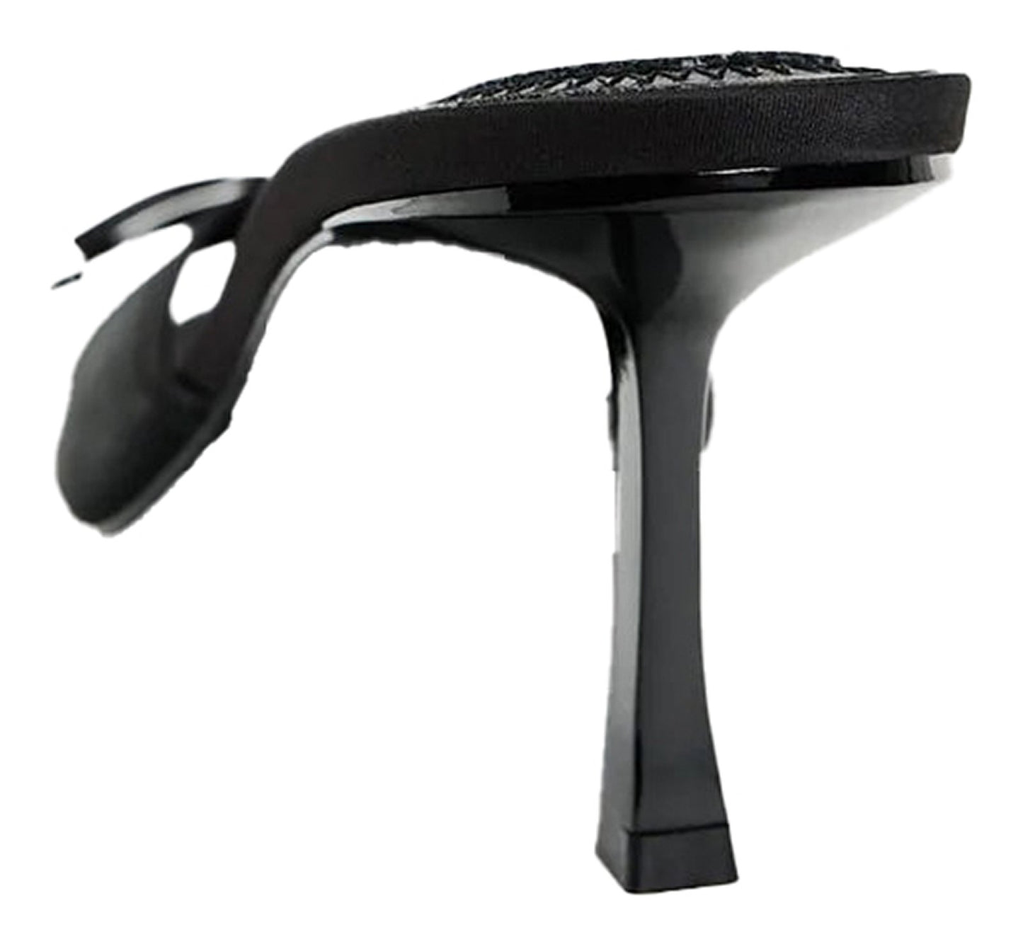 Black lace mesh heel sandals for women with elegant design and stylish high heels