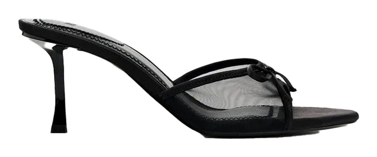 LuckeLadybug LLC lace mesh heel sandals for women with elegant design and stylish pointed toe