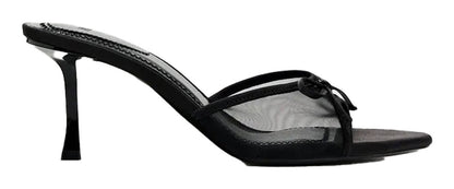 LuckeLadybug LLC lace mesh heel sandals for women with elegant design and stylish pointed toe