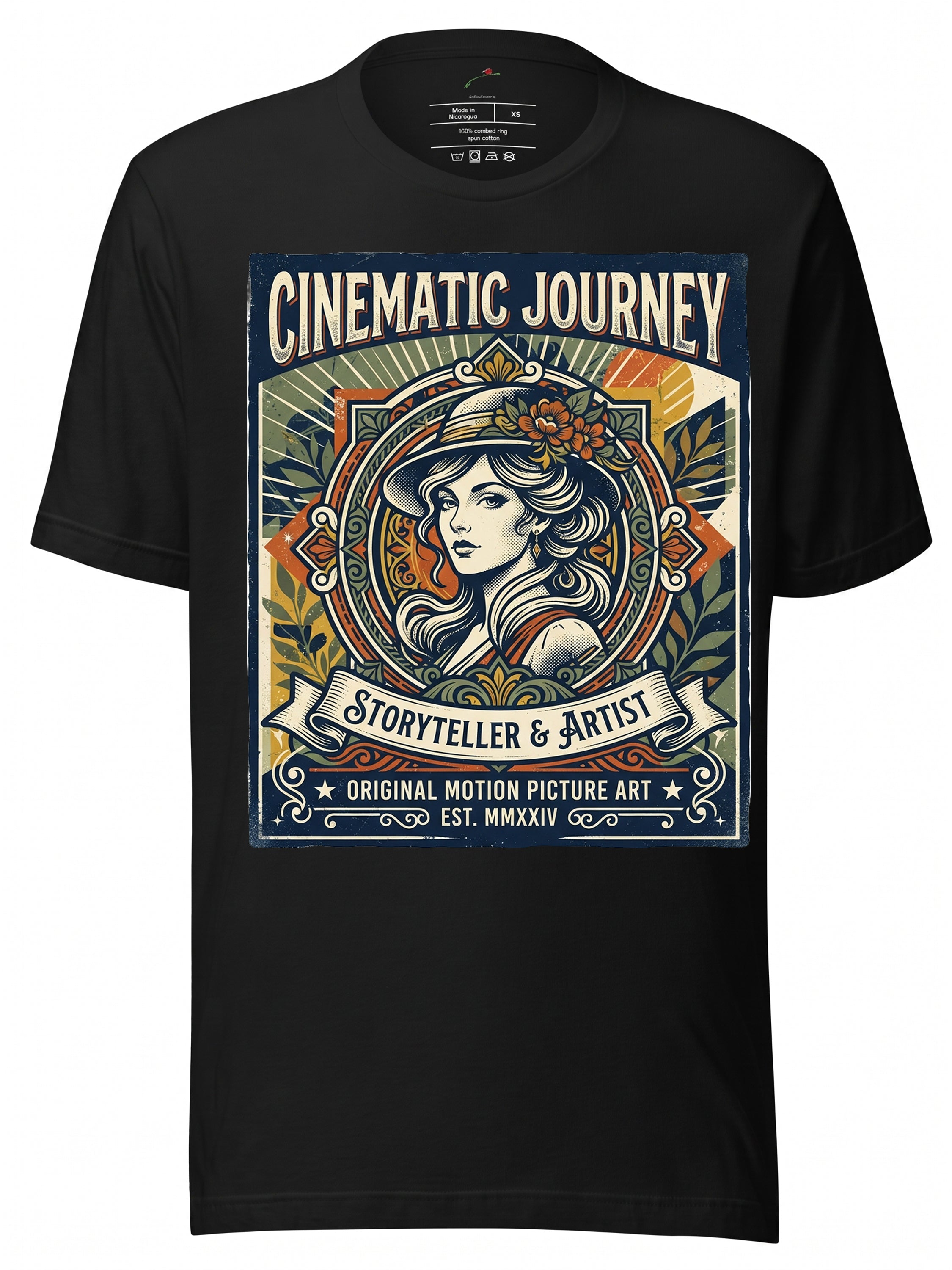 LuckeLadybug LLC Black T-Shirt featuring Lacey Nicole Chabert as a storyteller and artist design