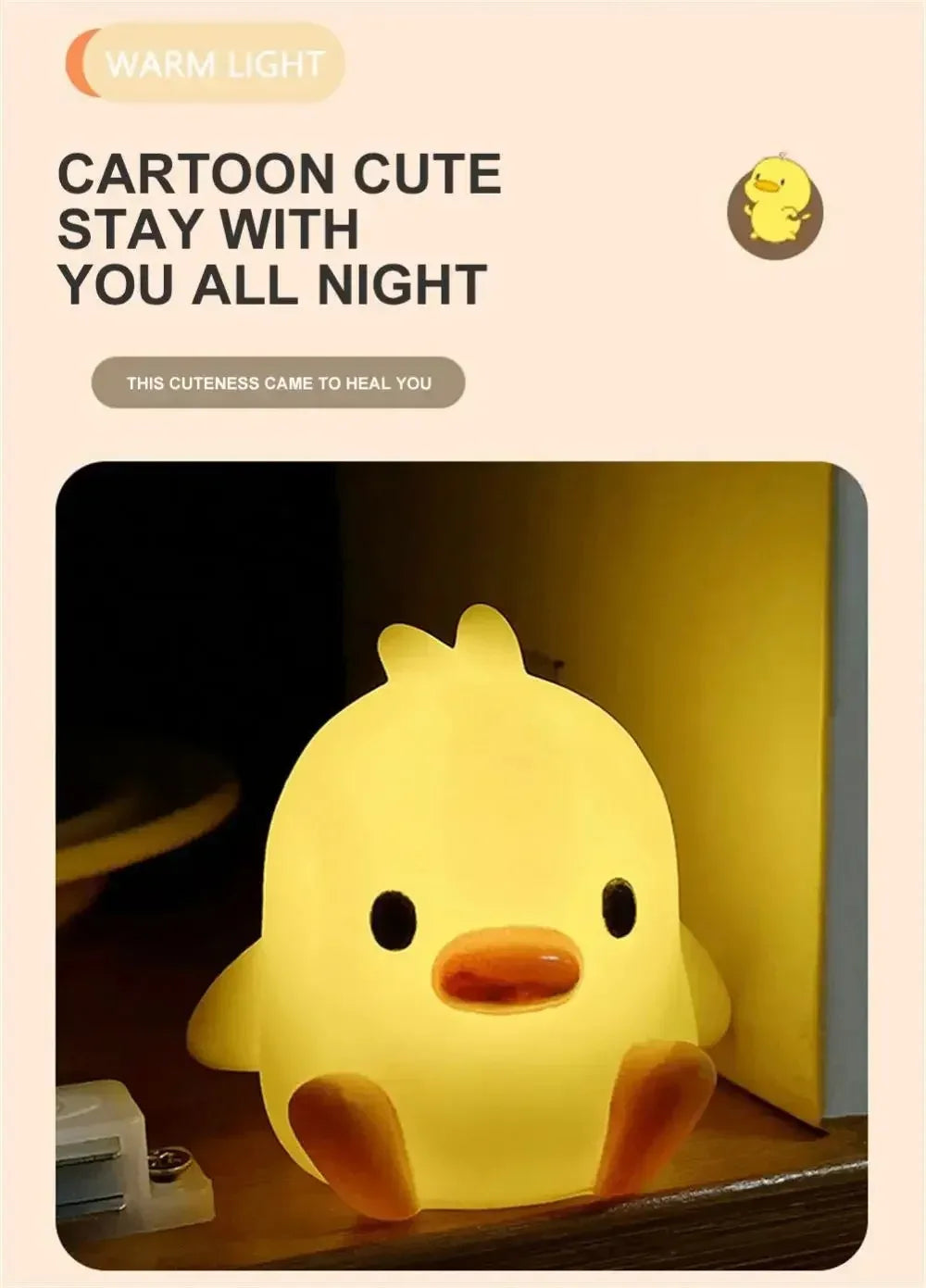 Cute Duck Lamp Bedside Night Light