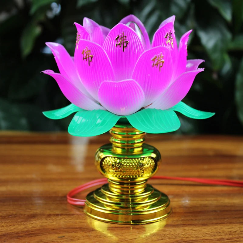 Lotus Lamp - Shines with Blessings Divine