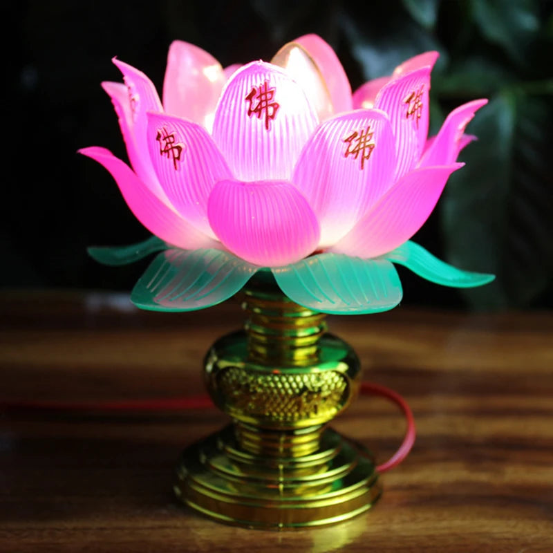 Lotus Lamp - Shines with Blessings Divine