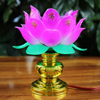 Lotus Lamp - Shines with Blessings Divine