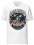 Cosmic Odyssey Voyager T-Shirt featuring a space rocket design for fans of las vegas raiders
