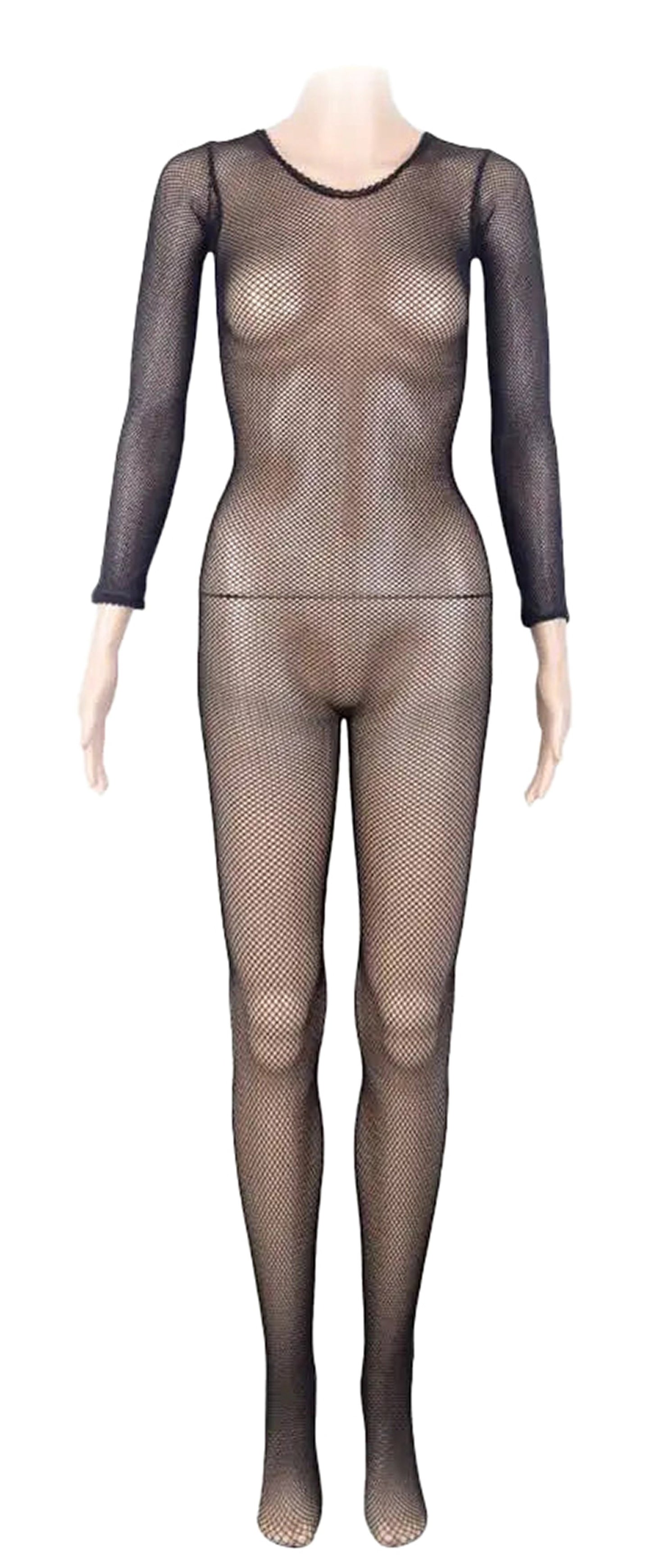 LuckeLadybug LLC Latin ballroom fishnet jumpsuit with long sleeves and full coverage