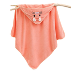 LuckeLadybug LLC Baby Bath Kit Including Towel with Cute Animal Design and laundry care symbols