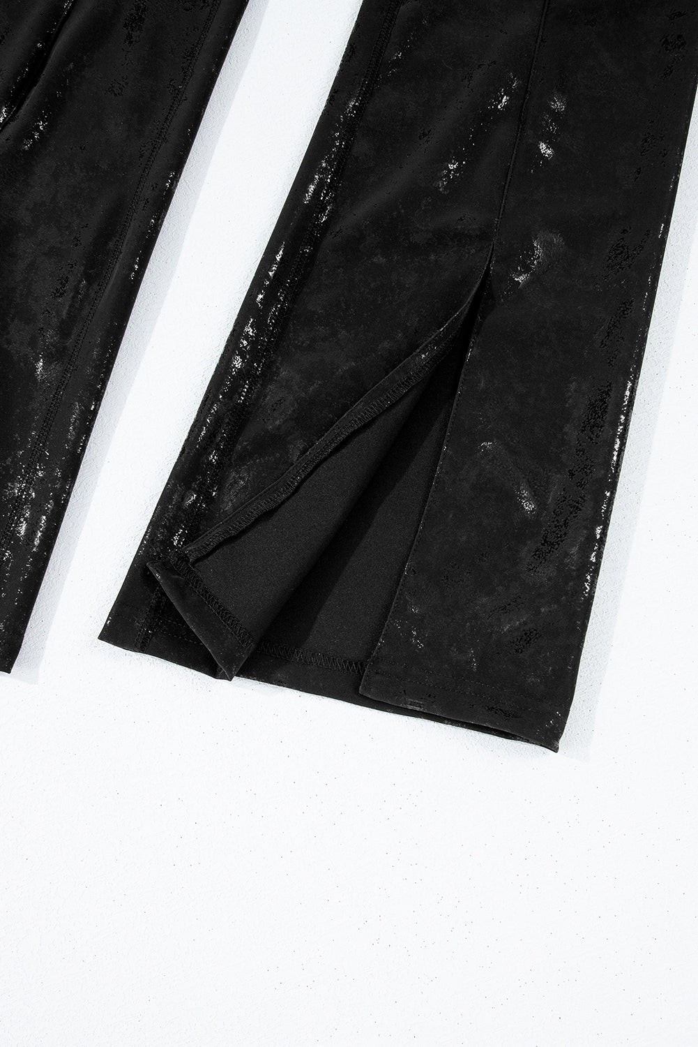 LuckeLAdybug LLC Black Leggings High Waist with Stylish Slits for Enhanced Comfort