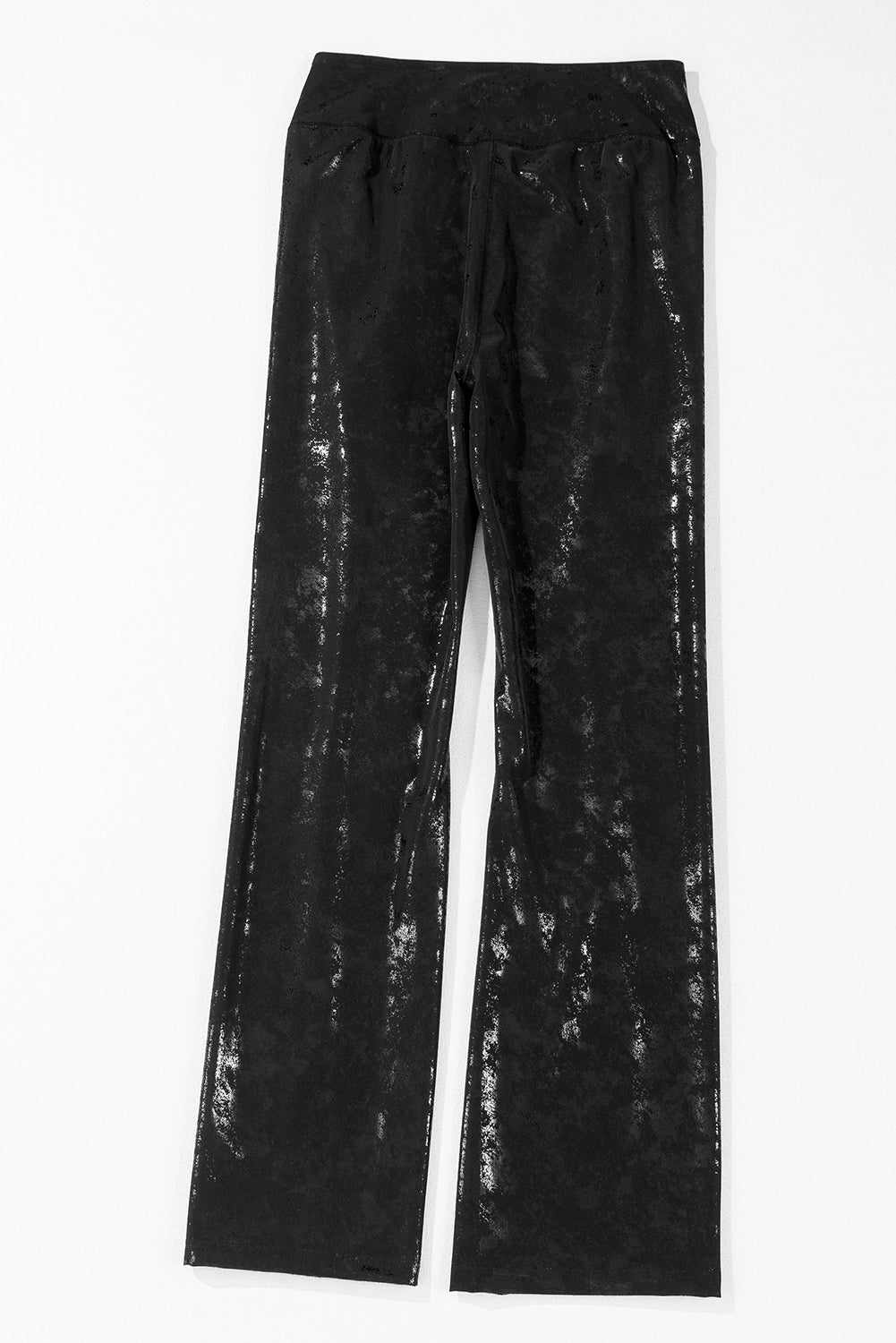 Black leggings high waist with a glossy finish for stylish comfort and versatility