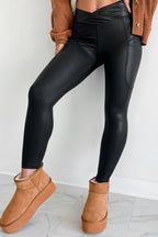 LuckeLAdybug LLC Black Leggings High Waist with Stretch Fabric for Comfort and Style