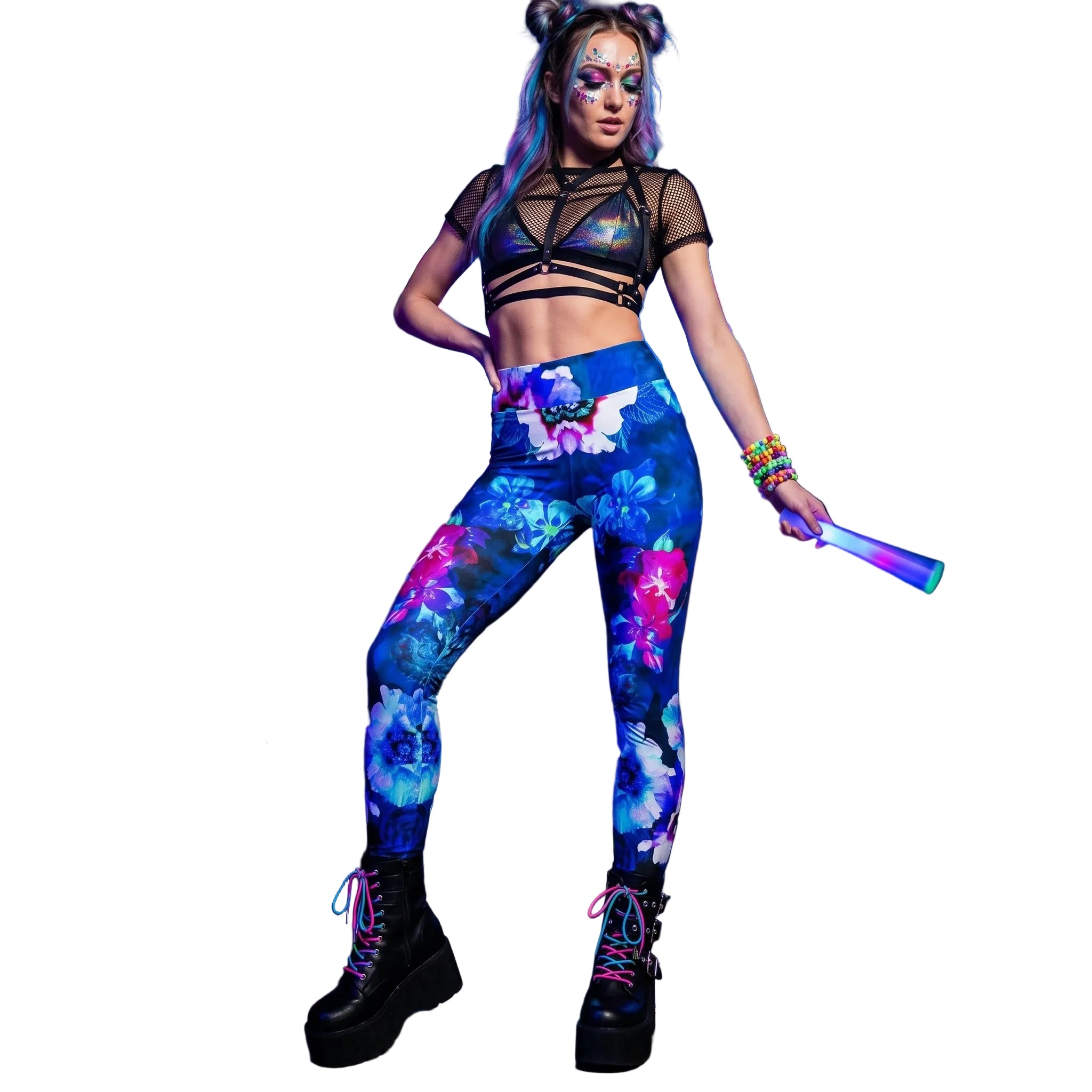 LuckeLadybug floral leggings high waist for vibrant and stylish comfort during workouts