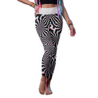 Fractal Graphic High Waist Leggings for Women
