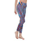 Colorful striped LuckeLadybug leggings women's leggings designed for comfort and style during workouts