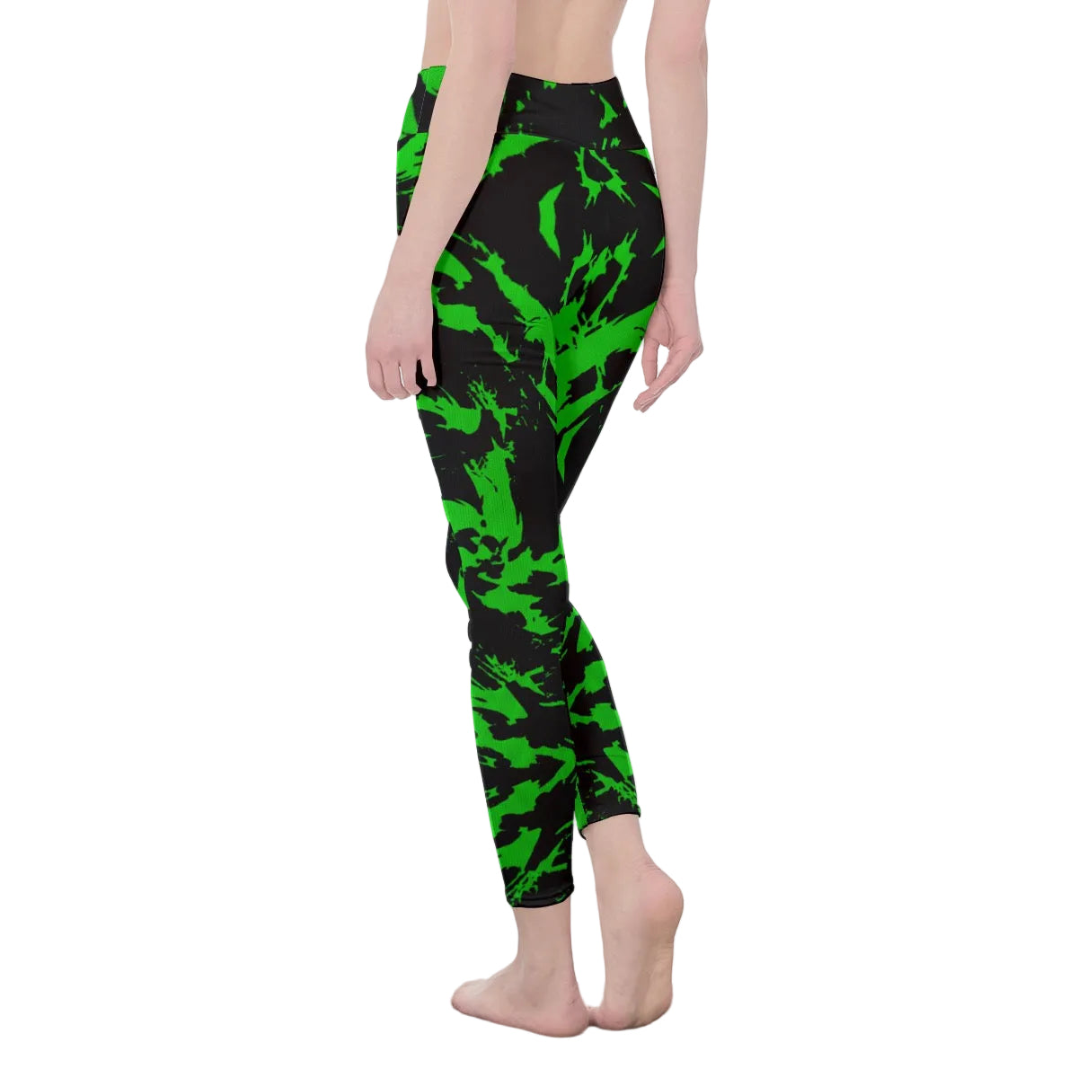 Green Cyber Rave Leggings for Women
