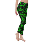 Green Cyber Rave Leggings for Women