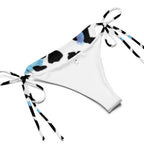 LuckeLadybug leopard print bikini with tie-side detailing and colorful accents