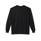 LuckeLadybug black let them butterfly sweater with small red and green butterfly design on back