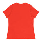 Red plain let them words t-shirt for women by LuckeLadybug with short sleeves and crew neck