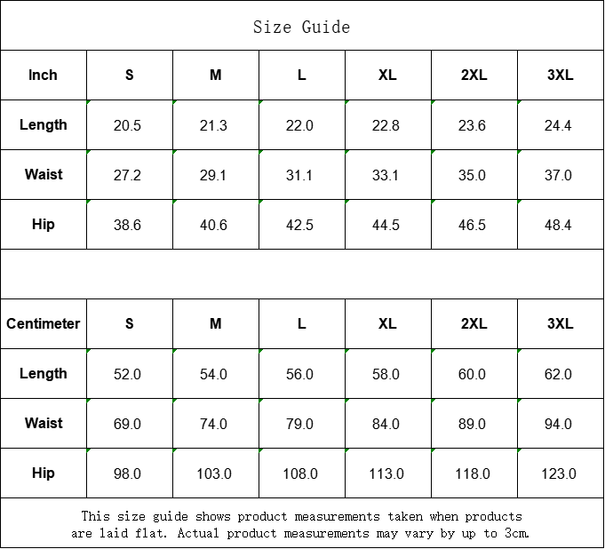 Size guide for LuckeLadybug shorts with loggerhead marine life center branding and measurements in inches and centimeters