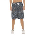 LuckeLadybug Shorts with Wave Pattern, inspired by loggerhead marine life center