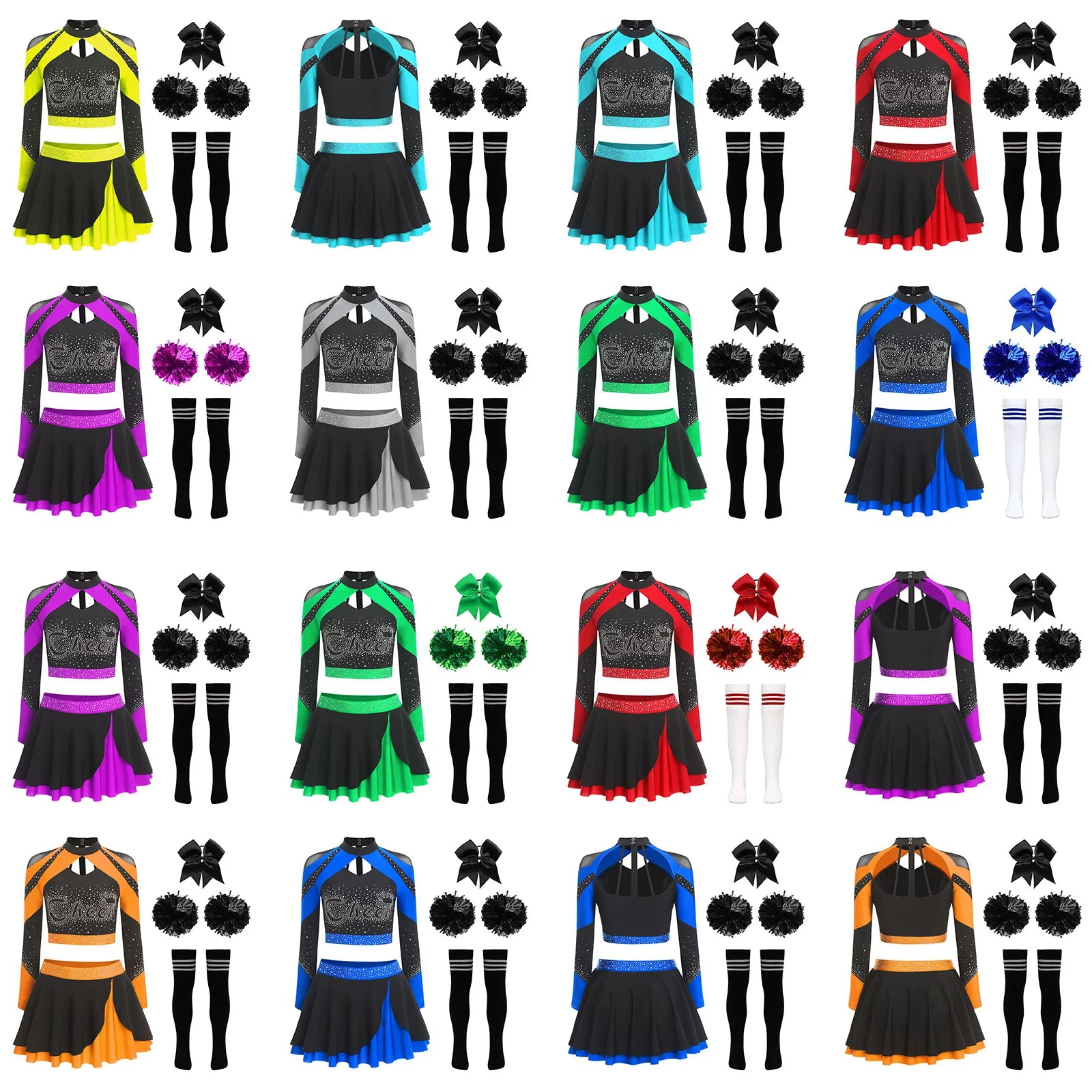 Cheerleader Cosplay Costume Play Set