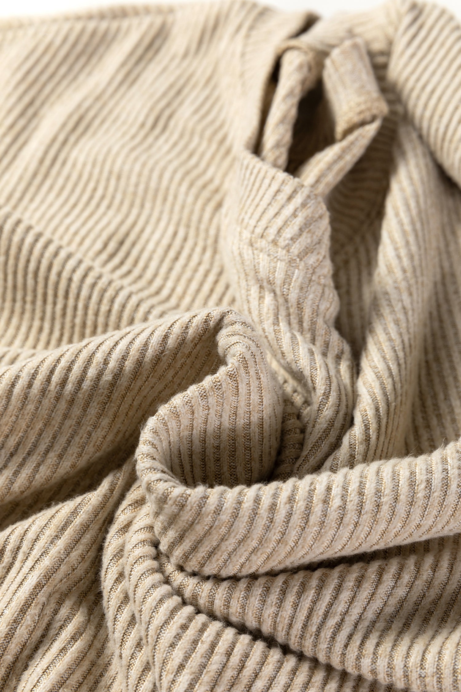 Soft beige fabric for lounge room set with textured ribbed pattern, ideal for comfortable styling